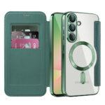Étui portefeuille Techsuit SmartMag Book Case pour Samsung Galaxy A56 - Green