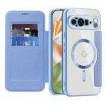 Étui portefeuille Techsuit SmartMag Book Case pour Google Pixel 10 Pro XL - Light Blue