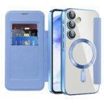 Étui portefeuille Techsuit SmartMag Book Case pour Samsung Galaxy A55 - Light Blue