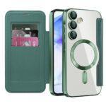 Étui portefeuille Techsuit SmartMag Book Case pour Samsung Galaxy A55 - Green