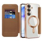 Étui portefeuille Techsuit SmartMag Book Case pour Samsung Galaxy A55 - Brown