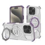 Coque Techsuit Carbon Shield PRO pour iPhone 15 Pro - Purple Transparent