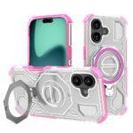 Coque Techsuit Carbon Shield PRO pour iPhone 16 - Pink Transparent