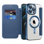 Étui portefeuille Techsuit SmartMag Book Case pour iPhone 12 Pro Max - Blue