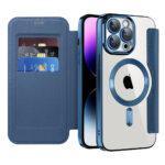 Étui portefeuille Techsuit SmartMag Book Case pour iPhone 14 Pro Max - Blue