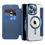 Étui portefeuille Techsuit SmartMag Book Case pour iPhone 11 Pro Max - Blue