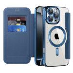 Étui portefeuille Techsuit SmartMag Book Case pour iPhone 16 Pro - Blue