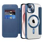 Étui portefeuille Techsuit SmartMag Book Case pour iPhone 15 - Blue