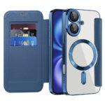 Étui portefeuille Techsuit SmartMag Book Case pour iPhone 16 - Blue