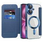 Étui portefeuille Techsuit SmartMag Book Case pour iPhone 16 Plus - Blue