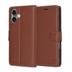 Étui portefeuille Techsuit Leather Folio pour iPhone 17 - Brown