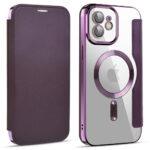 Étui portefeuille Techsuit SmartMag Book Case pour iPhone 12 - Purple – Image 2