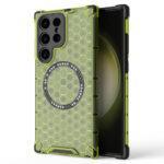 Coque Techsuit HoneyComb Shield MagSafe pour Samsung Galaxy S25 Ultra - Lime Green