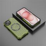 Coque Techsuit HoneyComb Shield MagSafe pour iPhone 14 - Lime Green – Image 5