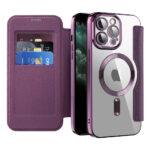 Étui portefeuille Techsuit SmartMag Book Case pour iPhone 11 Pro Max - Purple
