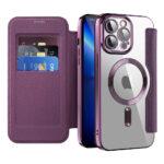 Étui portefeuille Techsuit SmartMag Book Case pour iPhone 13 Pro - Purple