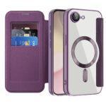 Étui portefeuille Techsuit SmartMag Book Case pour iPhone 16e - Purple
