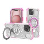 Coque Techsuit Carbon Shield PRO pour iPhone 15 - Pink Transparent