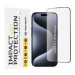 Protection d'écran Techsuit ESD Glass pour iPhone 15 Pro - Black