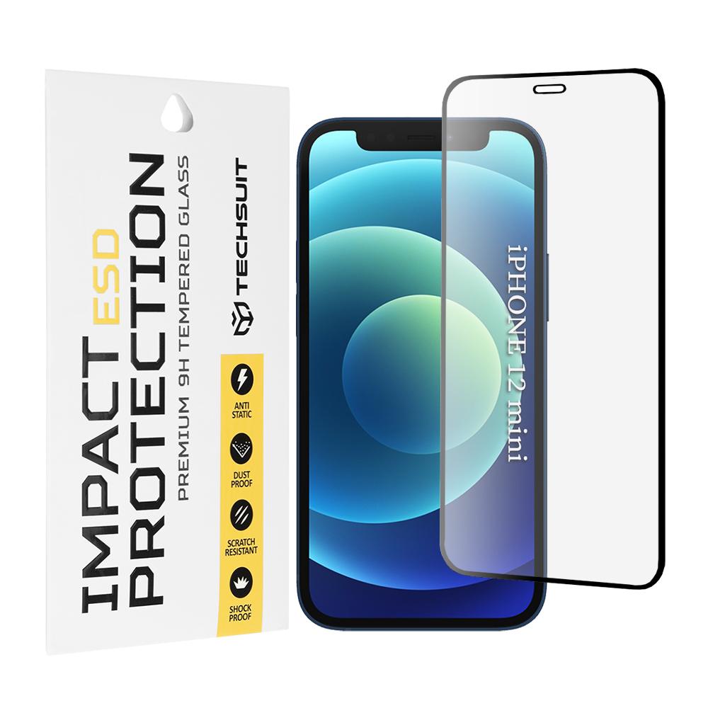 2457175 Protection d'écran Techsuit ESD Glass pour iPhone 12 mini - Black – Image 1