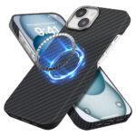 Coque Techsuit Aramid Fiber MagSafe pour iPhone 15 - Black