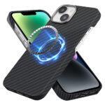 Coque Techsuit Aramid Fiber MagSafe pour iPhone 14 - Black