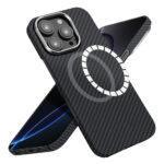 Coque Techsuit Aramid Fiber MagSafe pour iPhone 16 Pro Max - Black