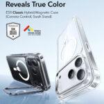Coque MagSafe ESR Classic Hybrid HaloLock Kickstand pour iPhone 17 Pro - Clear – Image 4