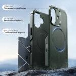 Coque renforcée ESR Cyber Halolock MagSafe pour iPhone 17 - Green – Image 4