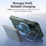 Coque renforcée ESR Cyber Armor Kickstand MagSafe pour iPhone 17 - Green – Image 6
