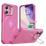 Coque renforcée ESR Cyber Armor Kickstand MagSafe pour iPhone 17 - Pink
