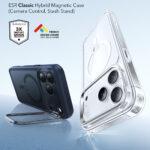 Coque MagSafe ESR Classic Hybrid HaloLock Kickstand pour iPhone 17 Pro Max - Frosted Blue – Image 4