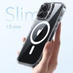 Coque MagSafe ESR Classic Hybrid HaloLock Kickstand pour iPhone 17 - Clear – Image 6