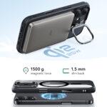 Coque MagSafe ESR Classic Hybrid HaloLock Kickstand pour iPhone 17 - Clear Black – Image 5