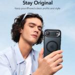 Coque MagSafe ESR Classic Hybrid HaloLock Kickstand pour iPhone Air - Frosted Black – Image 5