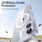 Coque MagSafe ESR Classic Hybrid HaloLock pour iPhone 17 - Clear Shimmer – Image 3