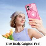 Coque MagSafe ESR Classic Hybrid HaloLock pour iPhone 17 - Frosted Pink – Image 4