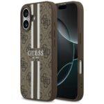 Coque Guess Hardcase 4G Printed Stripes MagSafe pour iPhone 17 - Brown