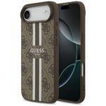Coque Guess Hardcase 4G Printed Stripes MagSafe pour iPhone Air - Brown