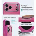 Coque renforcée ESR Cyber Armor Kickstand MagSafe pour iPhone 17 Pro - Rosy Pink – Image 5