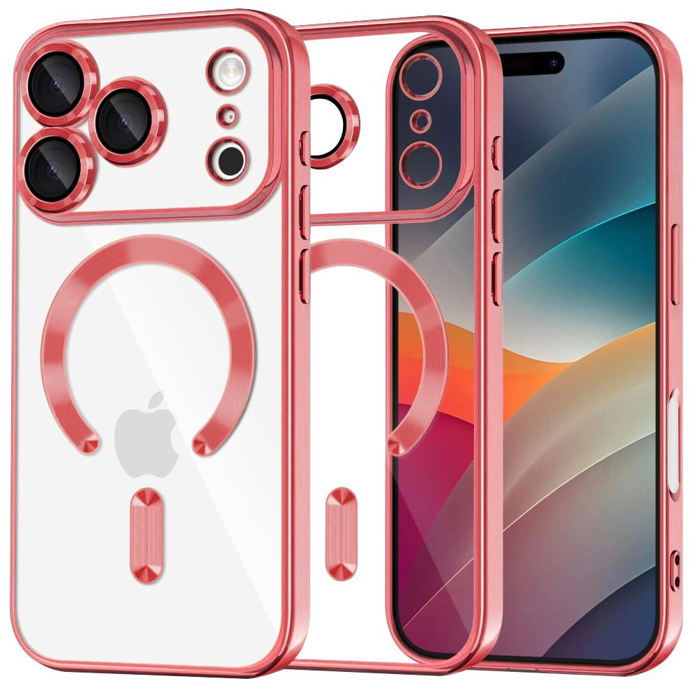 2517787 Coque Techsuit Luxury Crystal MagSafe pour iPhone 17 Pro - Red – Image 1