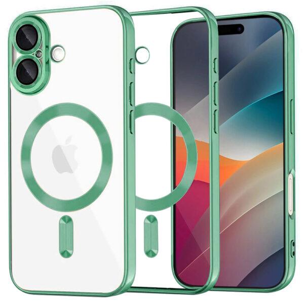 Coque Techsuit Luxury Crystal MagSafe pour iPhone 17 - Light Green