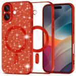 Coque Techsuit Luxury Glitter MagSafe pour iPhone 17 - Red