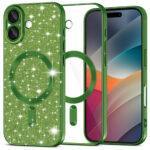 Coque Techsuit Luxury Glitter MagSafe pour iPhone 17 - Deep Green