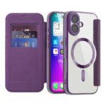 Étui portefeuille Techsuit SmartMag Book Case pour iPhone 17 - Purple