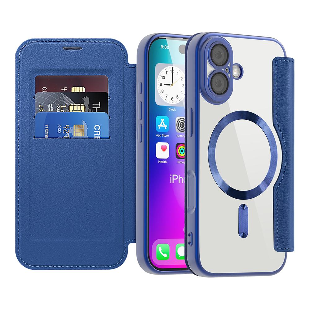 2530387 Étui portefeuille Techsuit SmartMag Book Case pour iPhone 17 - Blue – Image 1