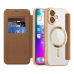 Étui portefeuille Techsuit SmartMag Book Case pour iPhone 17 - Brown