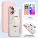 Étui portefeuille Techsuit SmartMag Book Case pour iPhone 17 - Pink – Image 3