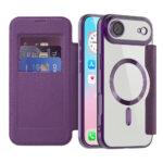 Étui portefeuille Techsuit SmartMag Book Case pour iPhone Air - Purple