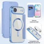 Étui portefeuille Techsuit SmartMag Book Case pour iPhone Air - Light Blue – Image 3